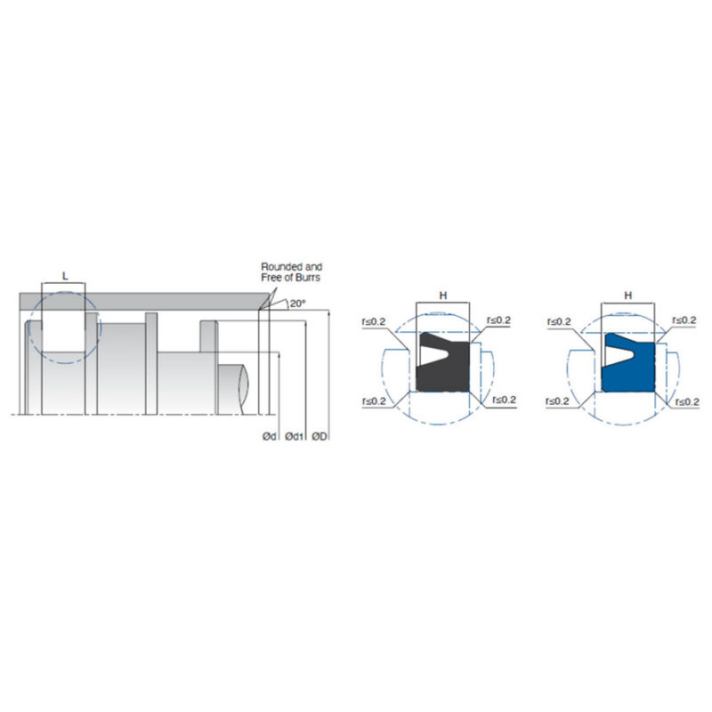 PU / NBR U Ring Piston Seal Pneumatyczna Łatwa instalacja dla cylindrów