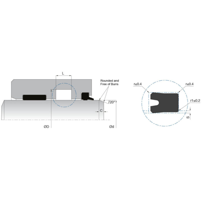 KL15 Jednostronnego działania HNBR Rod Seal Hydraulic For Medium To Heavy Duty Cylinders